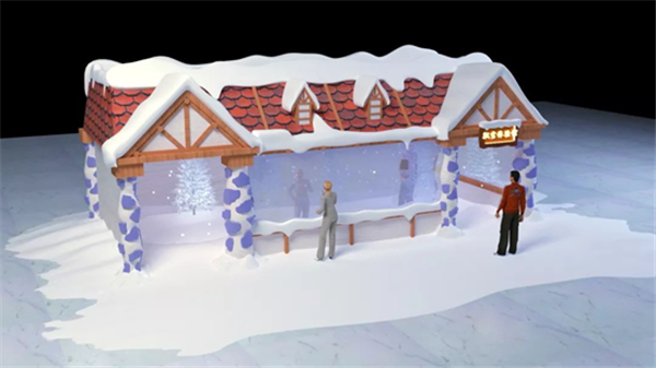 不同場景“移動(dòng)雪屋”2
